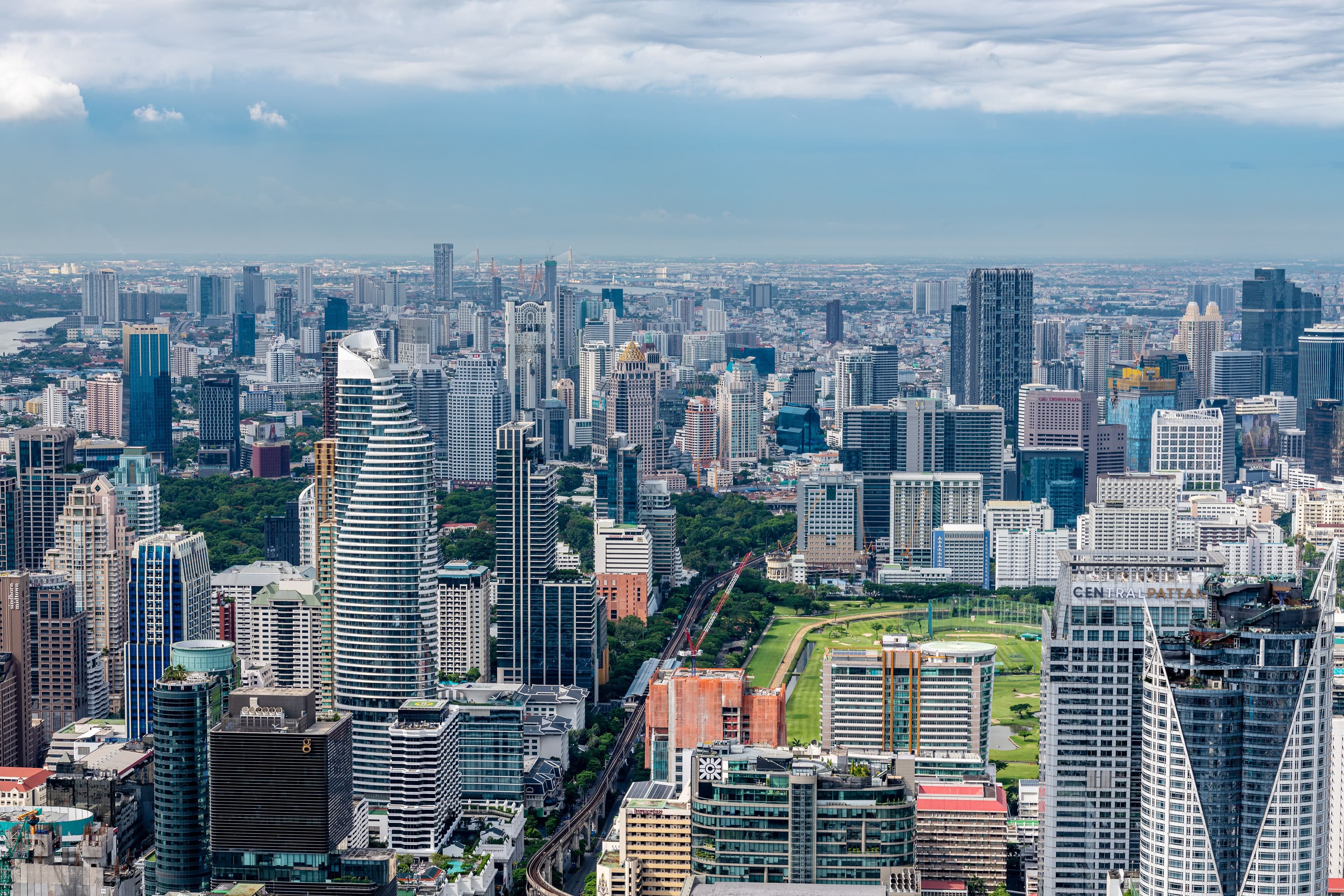 Bangkok skyline and Chao Phraya river